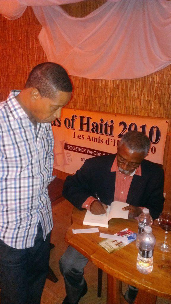 toujoula's tweet photo. Today @ Restaurant Anba Tonel #signingBook Patrice's football book http://t.co/JKB5MOS11P