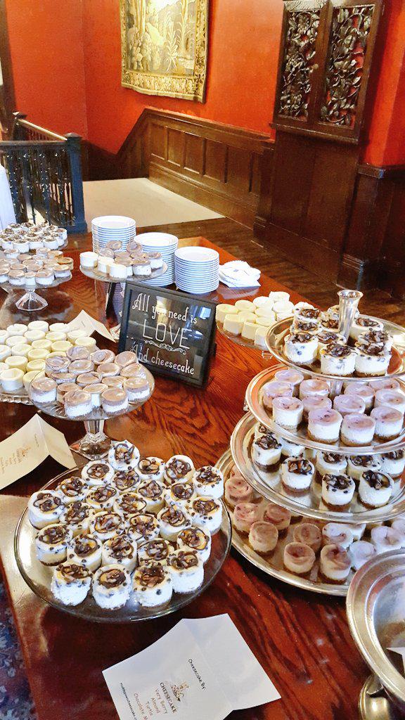 MPCheesecake's tweet image. All you need is Love And Cheesecake! Our wedding tonight has a petite mini cheesecake buffet. #turtle #veryberry