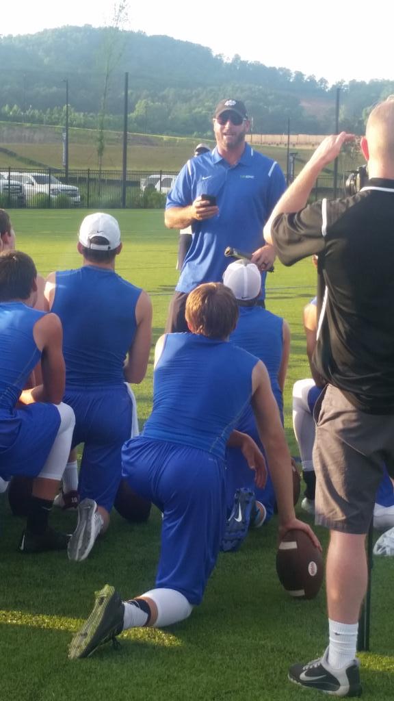 Awesome event and experience for these young men! Instruction from <a href="/TDESPN/">TD</a> and staff. <a href="/tank_mccollough/">jaylen mccollough</a> @Gridiron_Mom