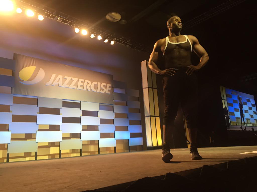 jazzercise's tweet photo. Retweet if you know who this is on stage right now. Ummm...what's his name again? 😉 http://t.co/G4Nu9l8Lj1