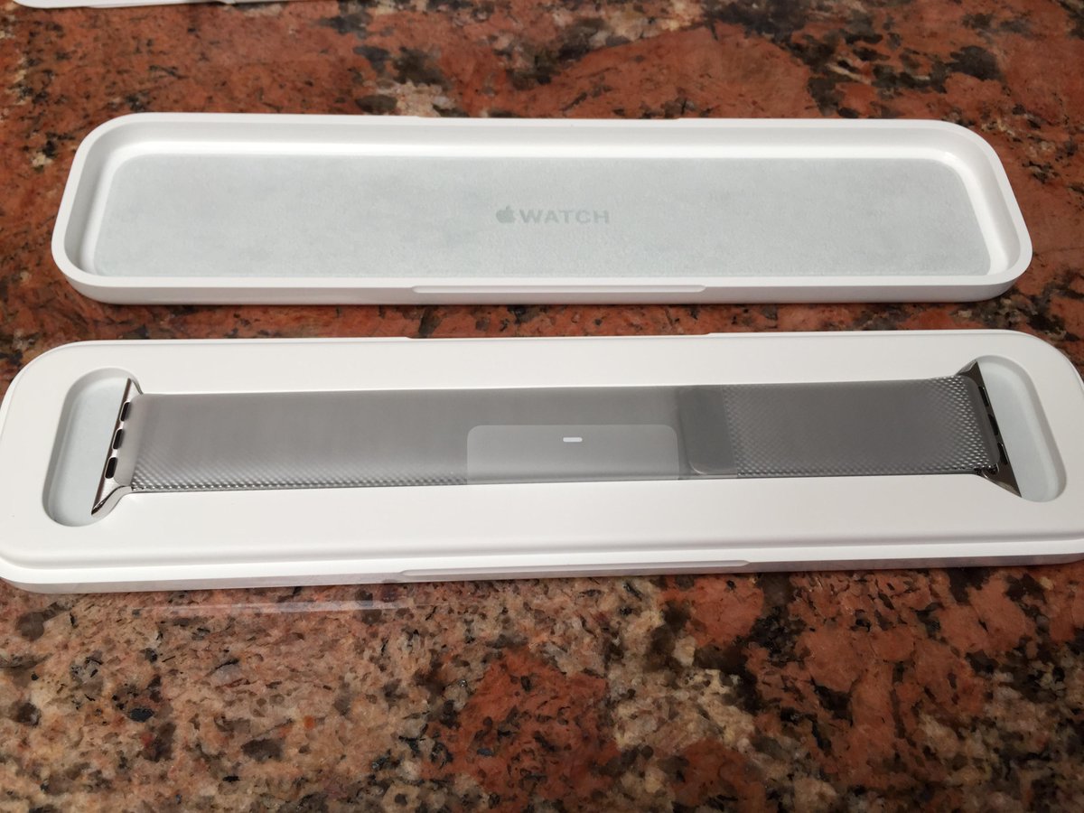 slippytoad's tweet image. Lovely packaging for just a watch strap. #milaneseloop