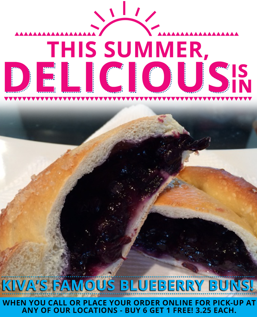 kivasbagel's tweet photo. Just In Time 4 Father's Day! Kiva's Famous Blueberry Buns! Call any location or visit online http://t.co/xJNAxLdaWR http://t.co/mwHktVCPKn