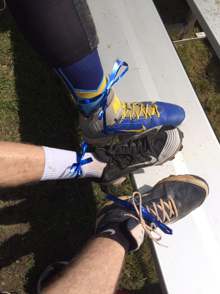 Sauer_24's tweet photo. My dads the main man who deserves any credit givin to me. Strongest guy I know #SauerStrong #BlueRibbon #Cancer http://t.co/IJBxdiQ6P7