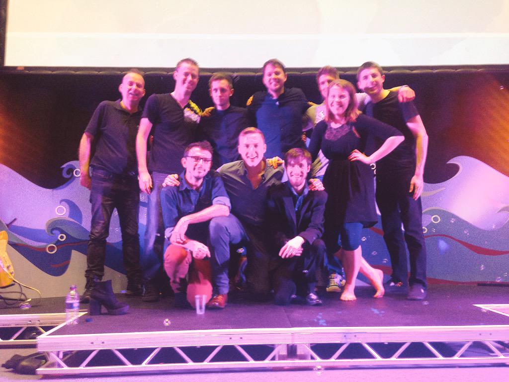 KerithREAL's tweet photo. The team that made this happen- out of darkness- there was light.. and sound...and cameras #real2015 http://t.co/vuVLjaZEro