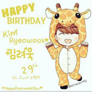  happy birthday oppa \"Kim Ryeowook\". .i wish all the best for your life. . Saranghe oppa 