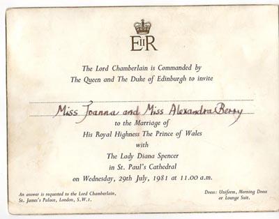 royal wedding invitations