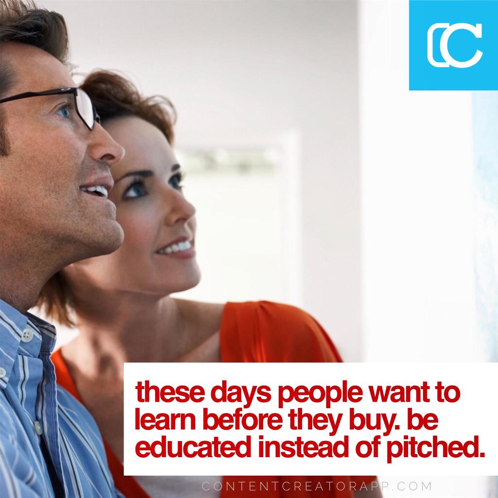 contentcreatora's tweet image. People want to learn before they buy.Be educated instead of pitched #contentmarketing #strategy #designtipsandtricks