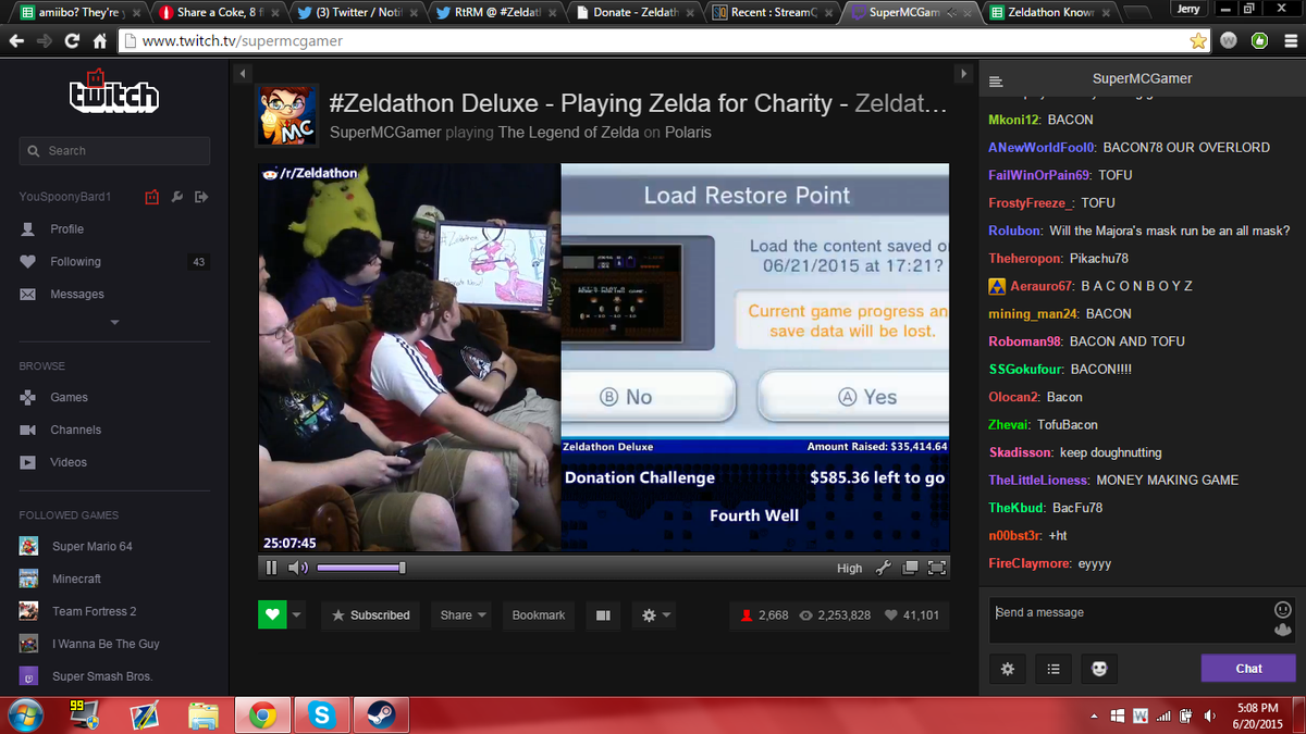 YouSpoonyBard1's tweet image. TB WINS. #KORL #Zeldathon @TBforGood