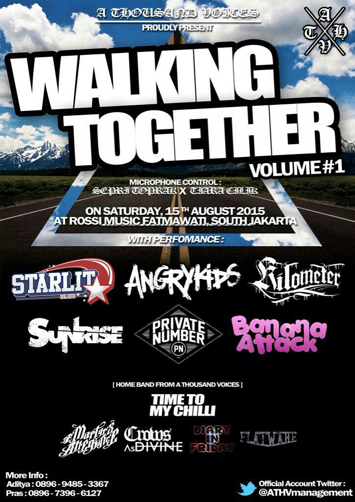 GOLDclubbers (@goldclubbers) on Twitter photo WalkingTogetherVol.1 15/08/2015 <a href="/RossiMusic_/">RossiMusik Fatmawati</a> w/ <a href="/starlitpoppunk/">STARLIT</a> <a href="/angrykids/">AngryKids Official</a> @TTMC_poppunk Info Cek-> <a href="/ATHVmanagement/">A Thousand Voices</a> " WalkingTogetherVol.1 15/08/2015 <a href="/RossiMusic_/">RossiMusik Fatmawati</a> w/ <a href="/starlitpoppunk/">STARLIT</a> <a href="/angrykids/">AngryKids Official</a> @TTMC_poppunk Info Cek-> <a href="/ATHVmanagement/">A Thousand Voices</a> "