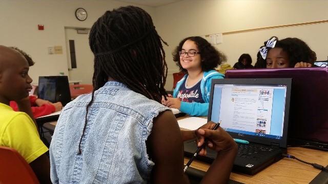 codefevermiami's tweet image. The kids were crushing it this week in their brainstorming sessions for their library apps. #codefevermiami