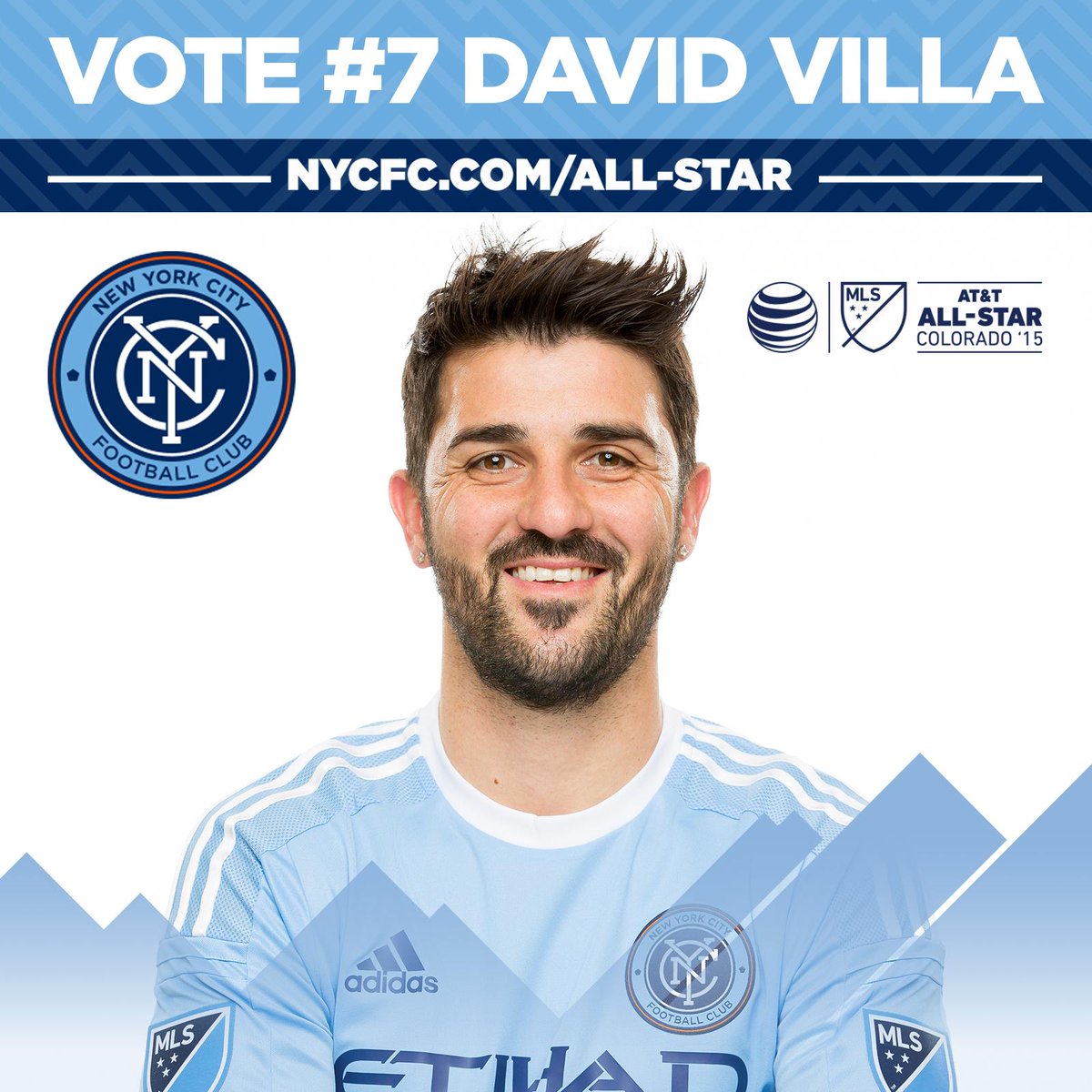 newyorkcityfc's tweet image. Show the goal scorer some love. Retweet this to vote @Guaje7Villa for #MLSAllStar