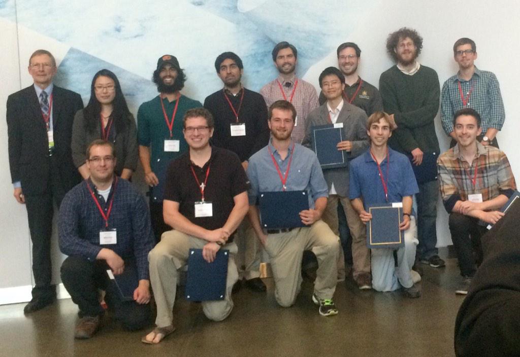 SNOLABscience's tweet photo. #CAPhys2015 oral presentation winners! Say "cheese" http://t.co/Pqob8JhCNH
