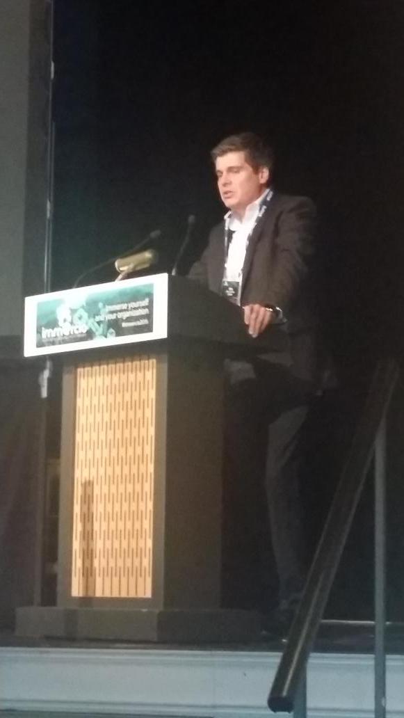 mikebarrett10's tweet photo. @globalnearshore Alex Camino from @Softtek closing #immercio2015. Wonderful event in #NYC. @Nearshore http://t.co/k7NFzThk5R