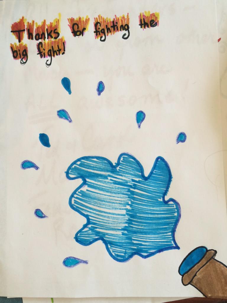 nikkicarvajal's tweet image. At the Sterling Community center, kids are showing their appreciation for first responders to the #CardStreetFire