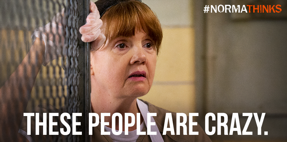 OITNB's tweet photo. Norma knows what's up. #NormaThinks #OITNB http://t.co/40ritCP8A2
