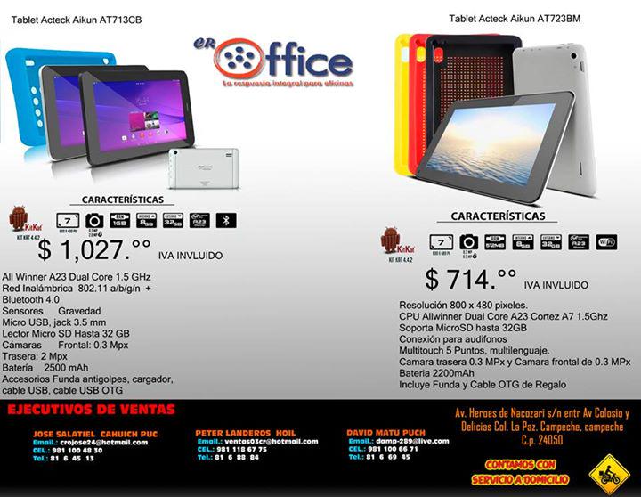 Tabletas Aikun con Android, Wifi, Lector de Tarjetas MicroSD, Multitouch y Funda de Regalo... Desde $714.00