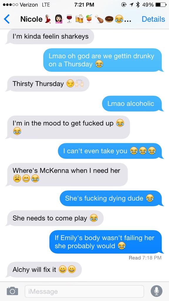MckennaRae79's tweet photo. I need to sign her up for AA 😂😂😂 @NicoleReneSmit1 http://t.co/y02LRdrEEt