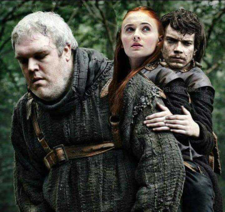 Theon and Sansa might need a little help after that fall...