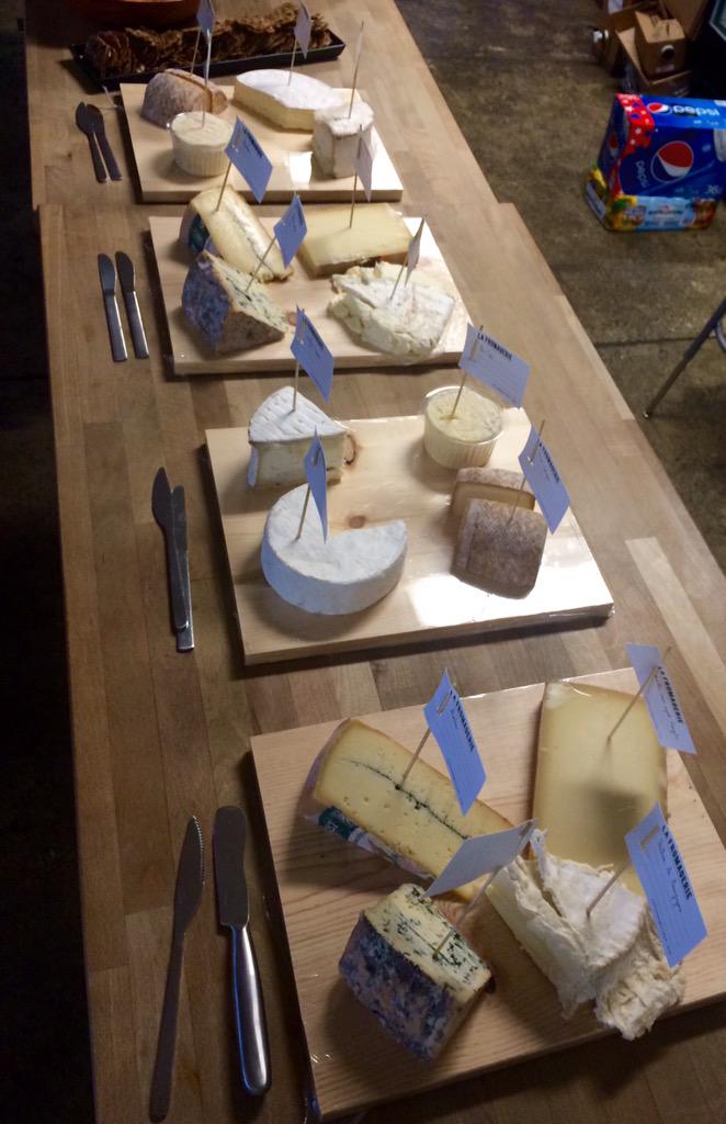 parisoma's tweet image. No shortage of cheese for our #APIdaysSF reception. Wine not pictured.