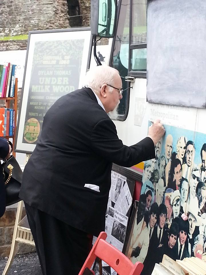 Happy Birthday Sir Peter Blake

Sir Peter\s \"Llareggub\" exhibition at opened the DT100 celebrations 