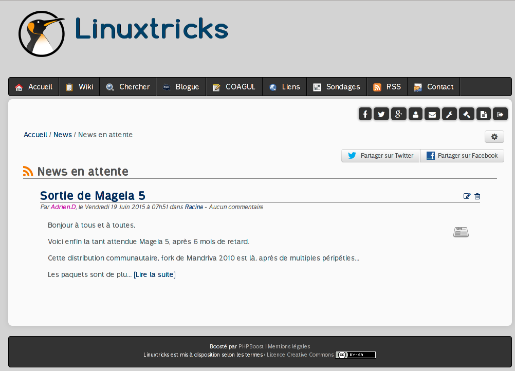 _adriend_'s tweet image. La #news de #mageia 5 est prête, on attend l&apos;annonce officielle pour publier sur #Linuxtricks
