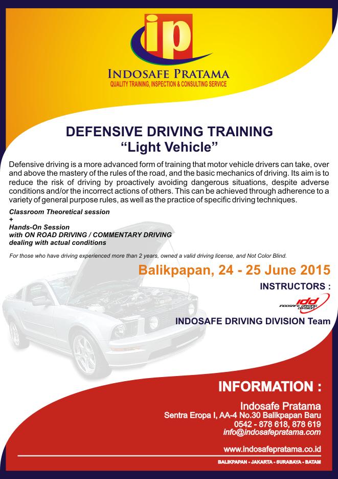 ipdevelopment's tweet image. Pelatihan Defensive Driving for Light Vehicle, INFO : 0542 878 618, 878 619, info@indosafepratama.com #training