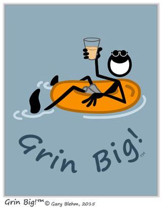 GaryBlehm's tweet photo. Grin Big!™ & Float on Optimism @TEDxBeaconSt #licensing15 #glasshalffull #optimism #Licensing #positivity #vaction http://t.co/8ib4ytGEAQ