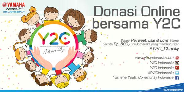 yamahaindonesia's tweet photo. Sudah berapa banyak guys retweet kalian buat berpartisipasi di #Y2C_Charity? Share disini dong.. http://t.co/VvfDwiWnuR