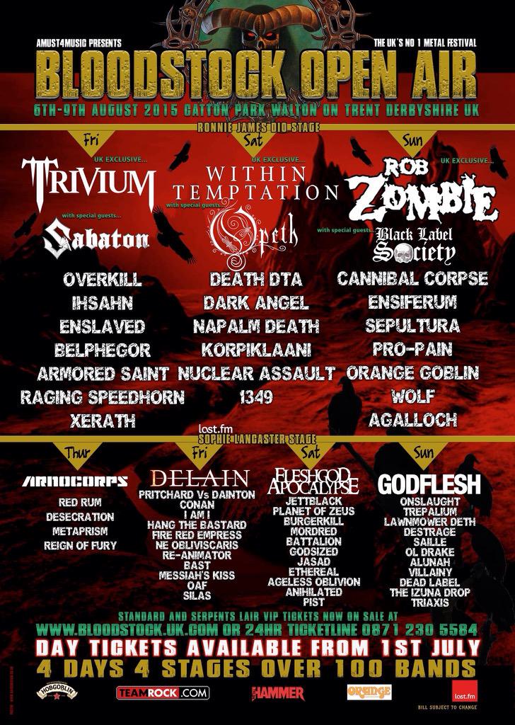 BLOODSTOCKFEST's tweet photo. Please RT and help spread the good word..... only seven weeks until all of this and so much more! http://t.co/zRJ7VqHTQs