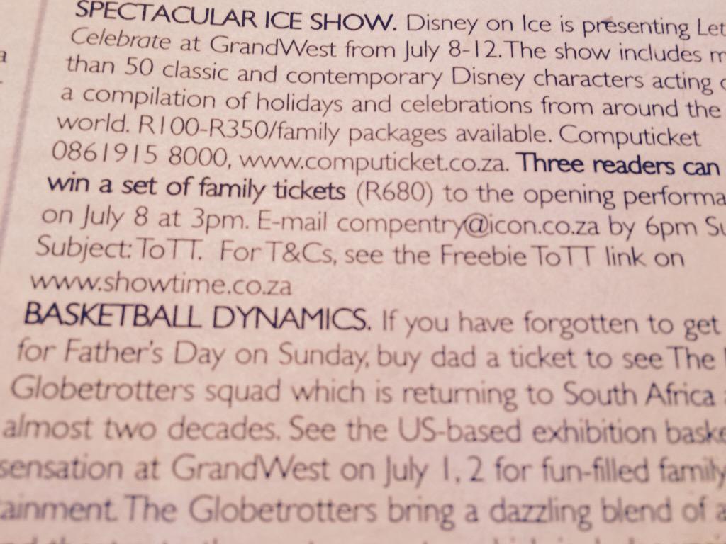 TheCapeRobyn's tweet photo. .@GlobeTrottersSA on @GrandWestSA July 1,2. Looks great fun. To win tix, see #FreebiesToTT @CapeTimesArts http://t.co/fIfDNY1wDx
