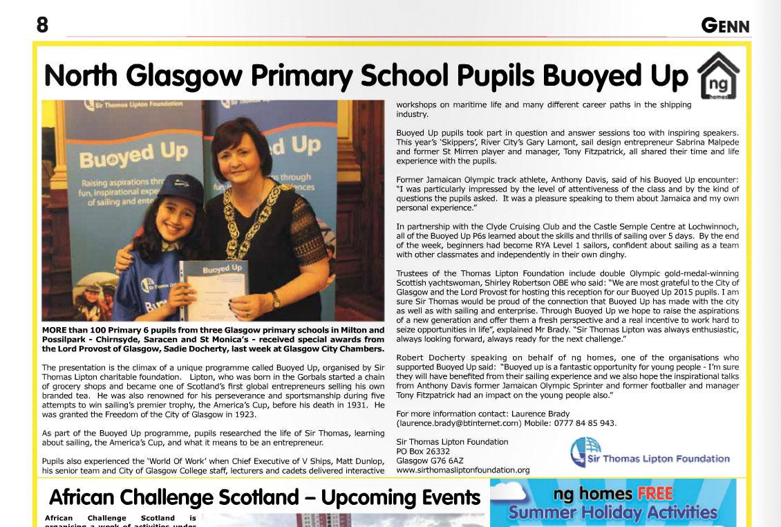 HalogenComms's tweet image. @LaurenceJBrady - fantastic coverage in today's edition of @GennNewspaper for Buoyed Up! Good job!