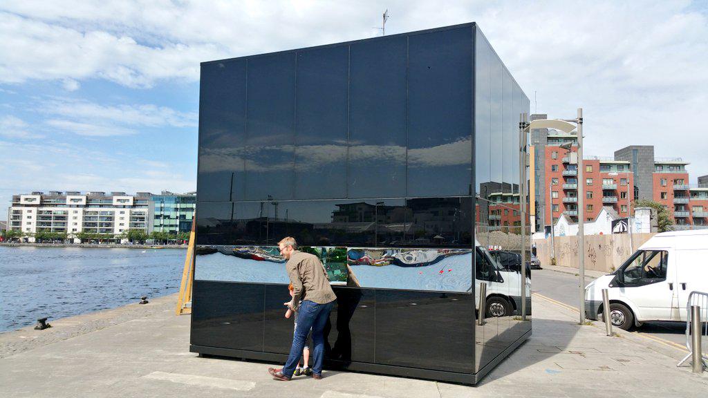 MrkBnt's tweet photo. 5cube art installation brings Ireland's volume of oil use into stark relief @foeireland @EPAClimateNews @ClimateGroup http://t.co/wQz24sFTp7
