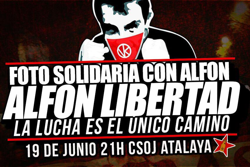 CSO_Atalaya's tweet photo. No pararemos hasta tenerte con nosotros, #AlfonLibertad @Alfon_libertad @bukaneros92 @YescaVallekas @csolatraba http://t.co/P9JS1O5HBe