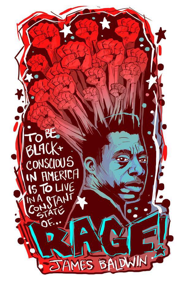 James Baldwin illustration by John Ira Jennings