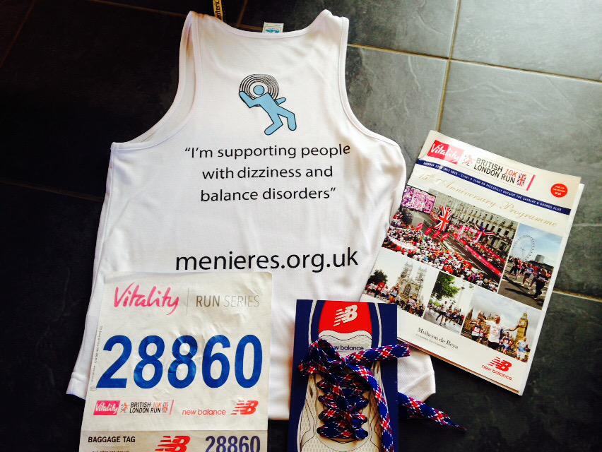 Rob444827's tweet photo. Race pack arrived for the @TheBritish10k 🏃🏽
Thanks to @MenieresSociety for the vest👍
#menieres #London #charity http://t.co/pOy5059rdU