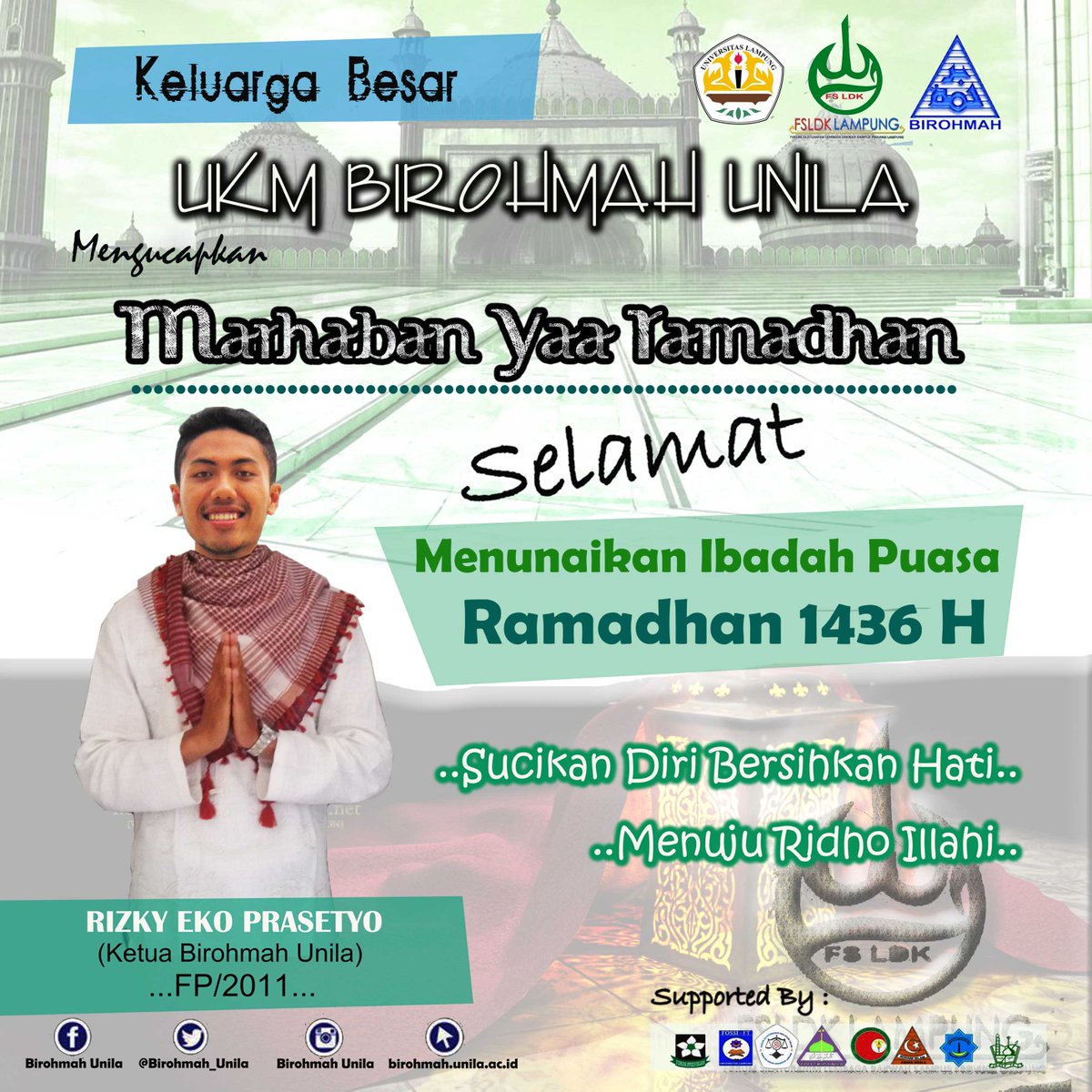 rizky_ep7's tweet photo. selamat menunaikan ibadah puasa ramadhan 1436 H. @Birohmah_Unila http://t.co/YP5WFjuv8Z