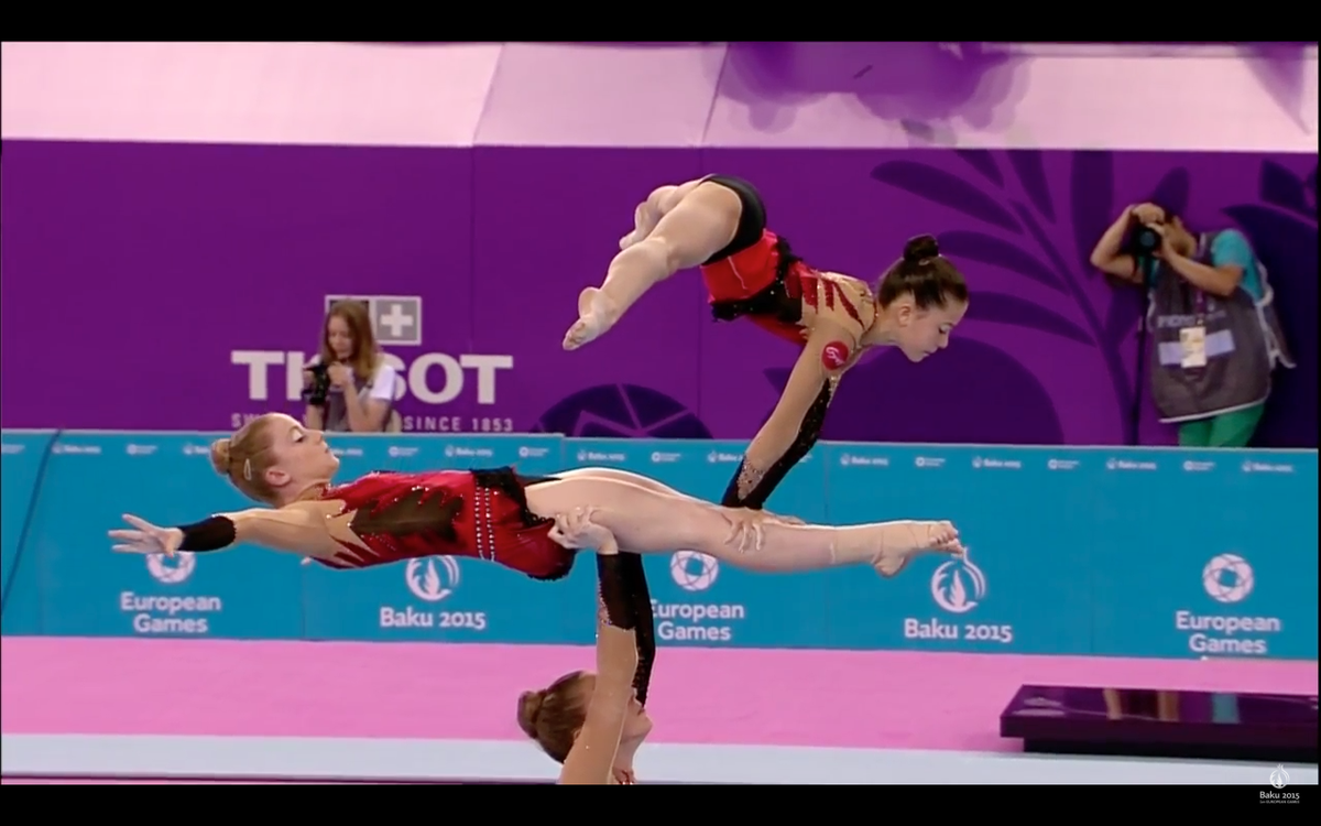ffgymnastique's tweet photo. Beau passage du Trio GAC en combiné ce matin: 78.030 points #Bakou2015 #ObjectifBakou http://t.co/HgcO6GN2T4