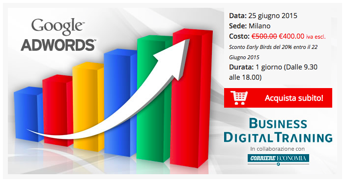 Marte_Digital's tweet photo. #25giugno si terrà il "#GoogleAdWords #Workshop" scopri come iscriverti con lo #sconto del 20% http://t.co/JvBqvCtK31 http://t.co/4TIuvhAOMf