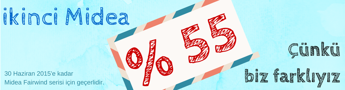 İkinci Midea %55 İndirimli ! klimaya.com