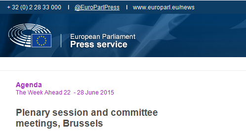 The week ahead(22-28 June)incl:#EPlenary,#euco,#Junckerplan,#dataprotection & more.Full Agenda:bit.ly/1LmZ66X