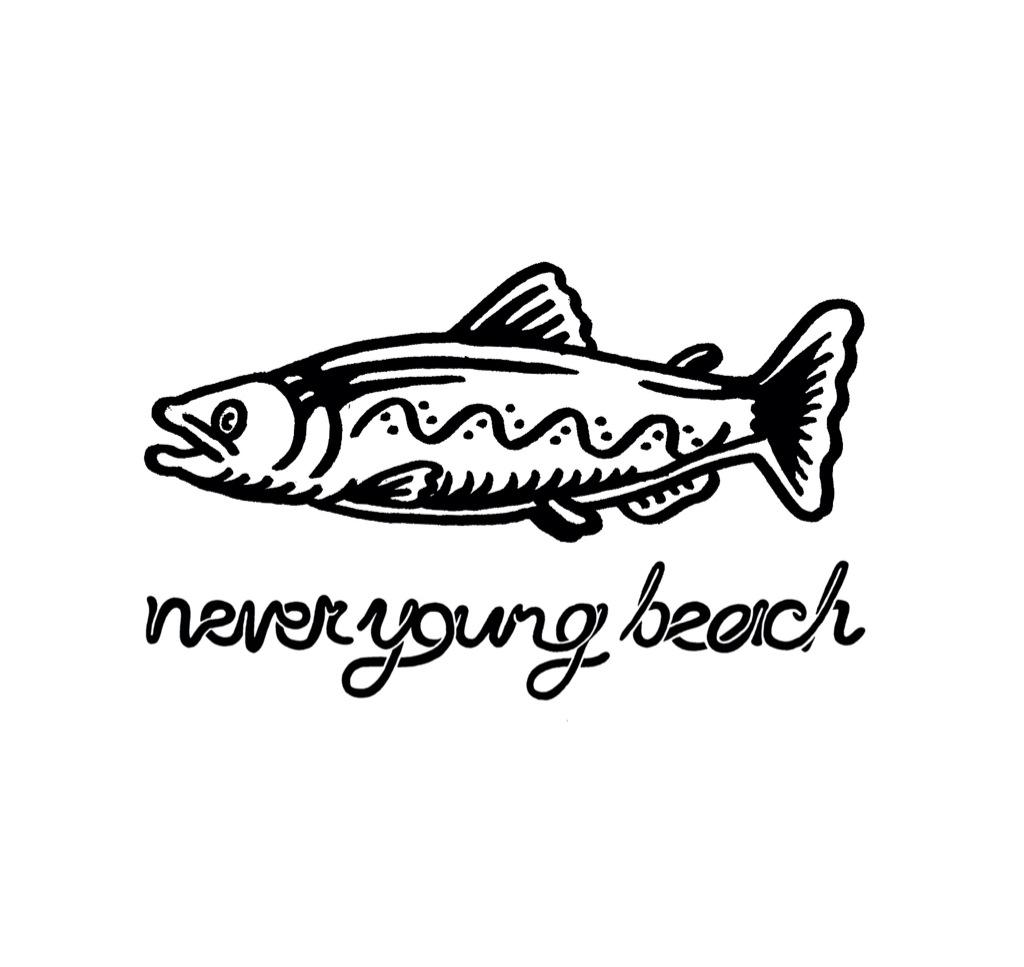 🌴GOODS🌴 never young beach GOODS SALMON Tシャツ ¥2500 サイズはXS