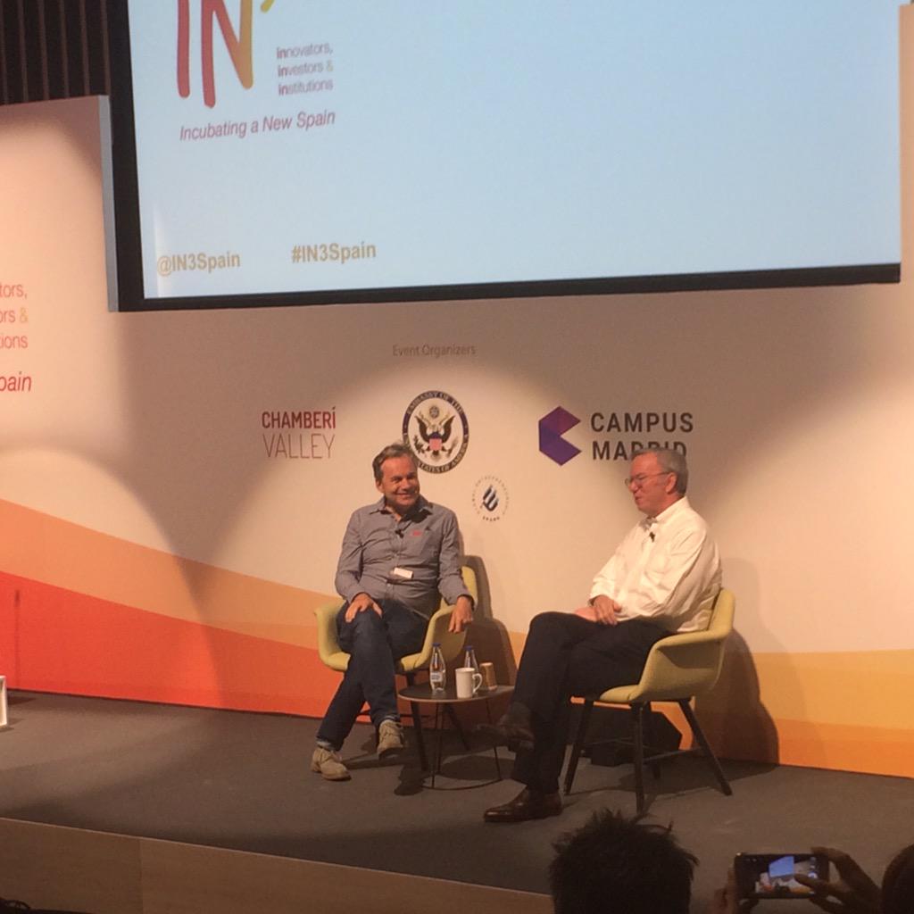 Varsavsky y Eric Smith, en la apertura del Google Campus en Madrid