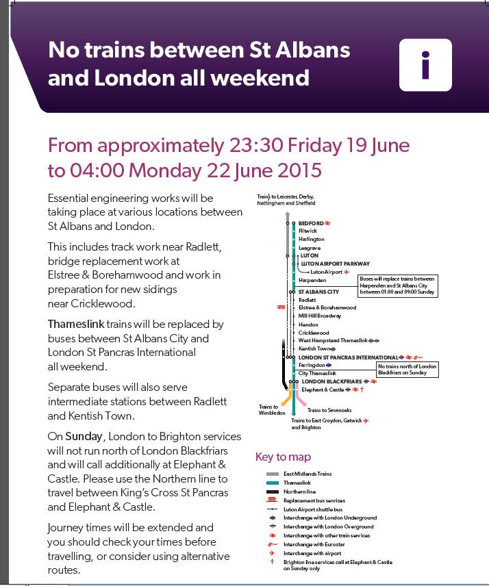 Thameslink On Twitter Major Engineering Works 20 21june Thameslink On Twitter Major Engineering Works 20 21june