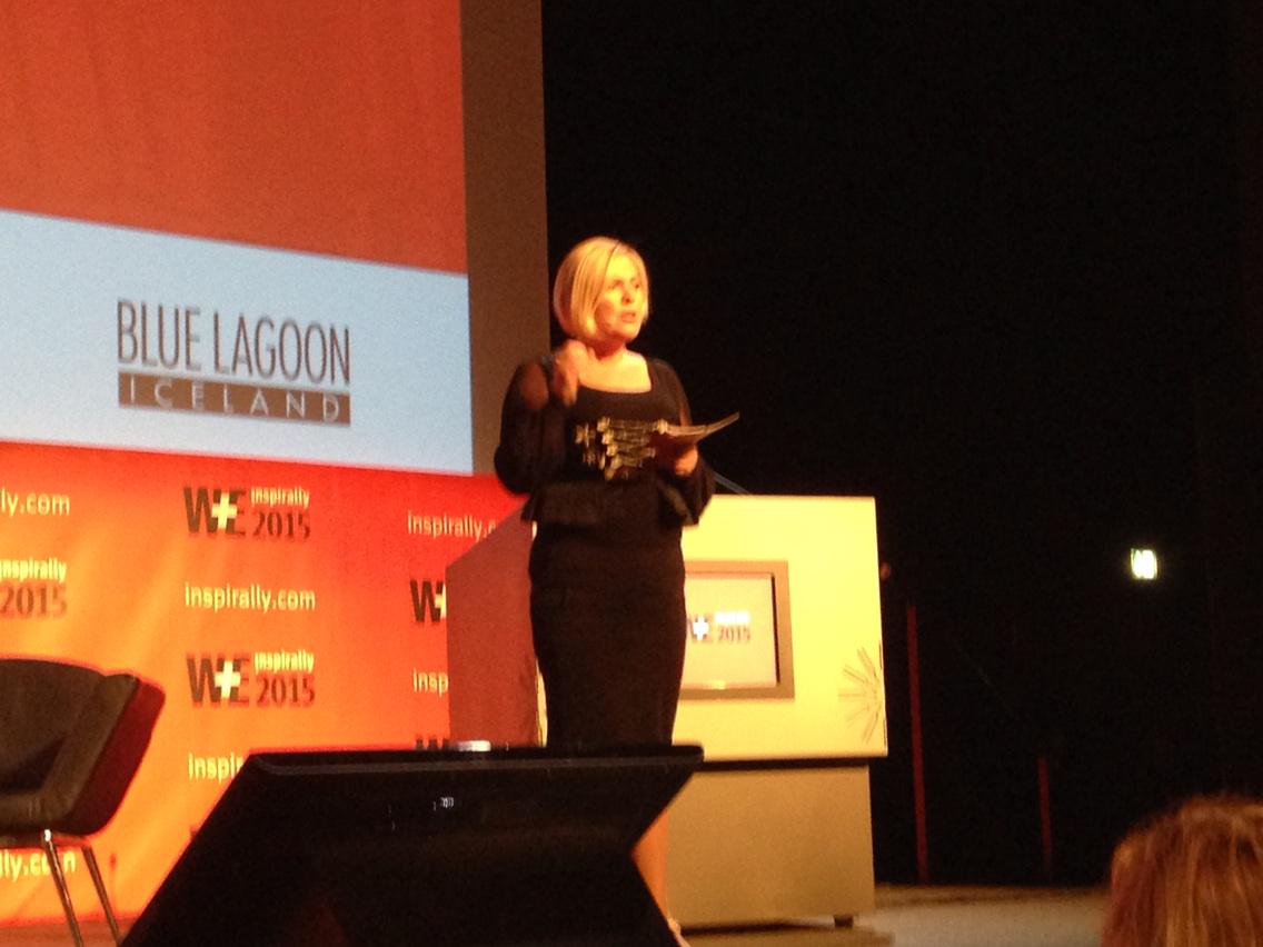 Halla closing 2015 WE inspirally.com pointing out closing the gender gap needs men and business case.