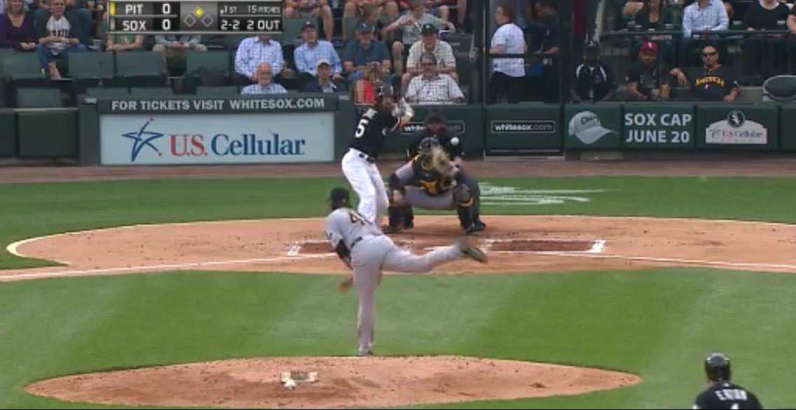 BaseballBros's tweet photo. Video: Gerrit Cole threw one of the nastiest pitches you'll ever see! 
Watch > http://t.co/I5HaXCojzy http://t.co/FxJaBjP2j6
