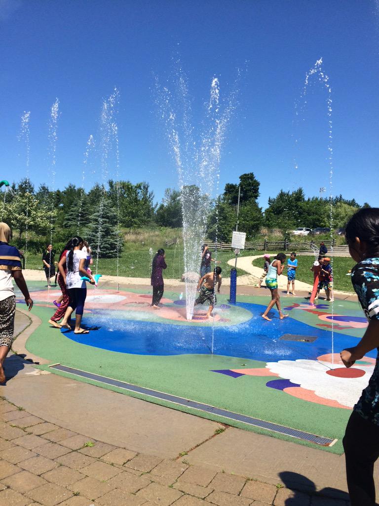 Grade 6 grad trip at the splash pad @richmondgreenpark @JoycePS_Jr @tdsb