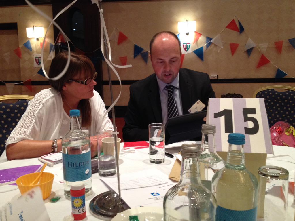 CrisafiKelly's tweet photo. Steve sharing his tweet wisdom with Vanessa. #LDWeek15 http://t.co/uazPEp6fqr