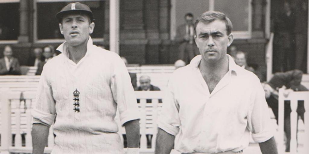 A very happy birthday to great John Edrich - strolling out to bat with at Lord\s: 