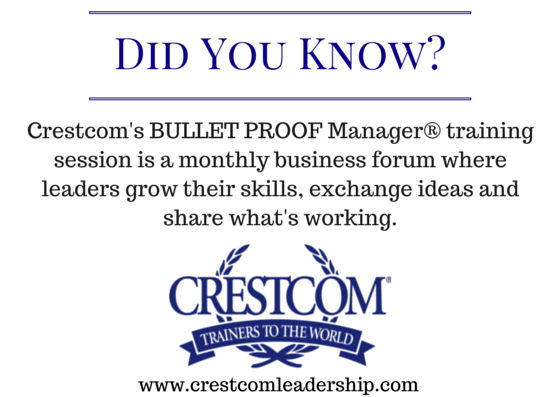 CrestcomLLC's tweet photo. Did you know? #trainerstotheworld #business #leadership #management #development #bulletproofmanager http://t.co/Y3QJLfGbVy