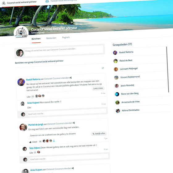 coconutcenter's tweet photo. Coconut = #sociaalintranet + #sociaalextranet. Nu ook samenwerken met externen in groepen.
http://t.co/4XuCt8vcCA http://t.co/mH0t04CaY9